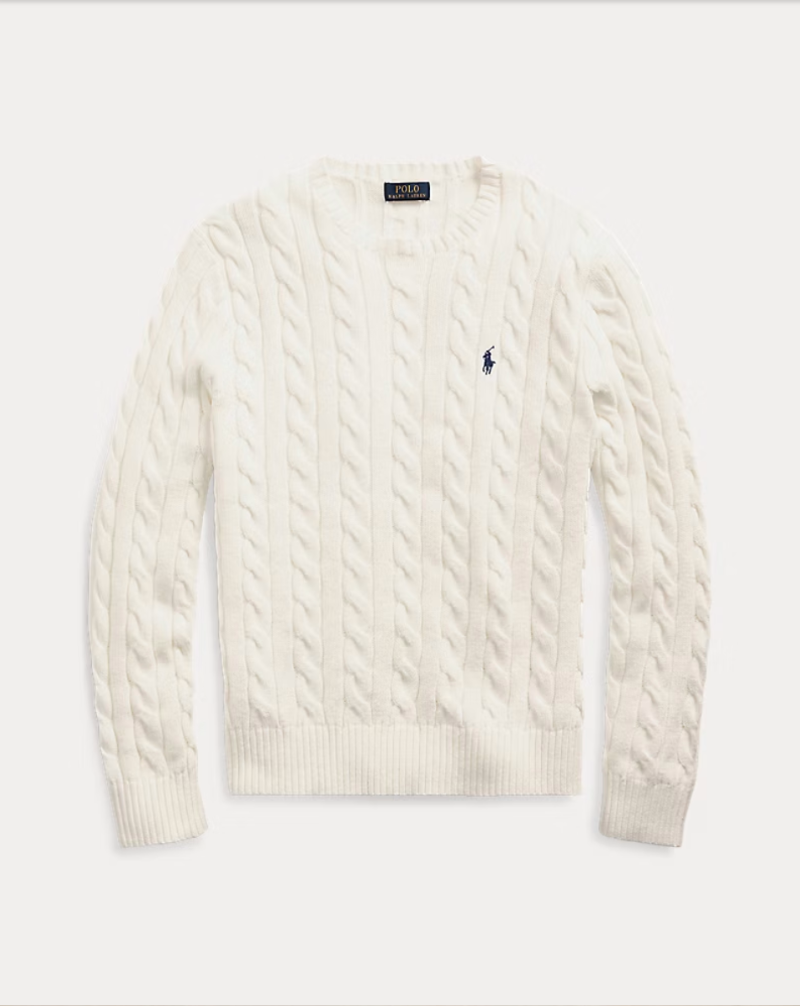 Baumwollpullover mit Zopfmuster Ralph Lauren