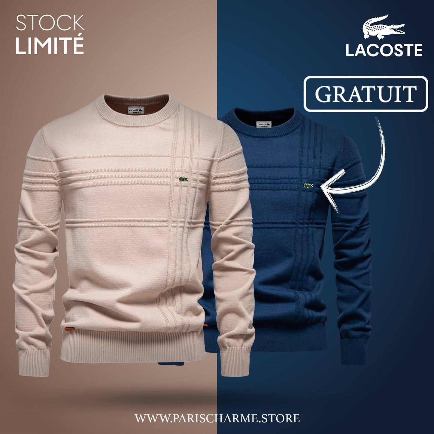 Pull Homme Texturé LC™ 1+1 (DÉSTOCKAGE)